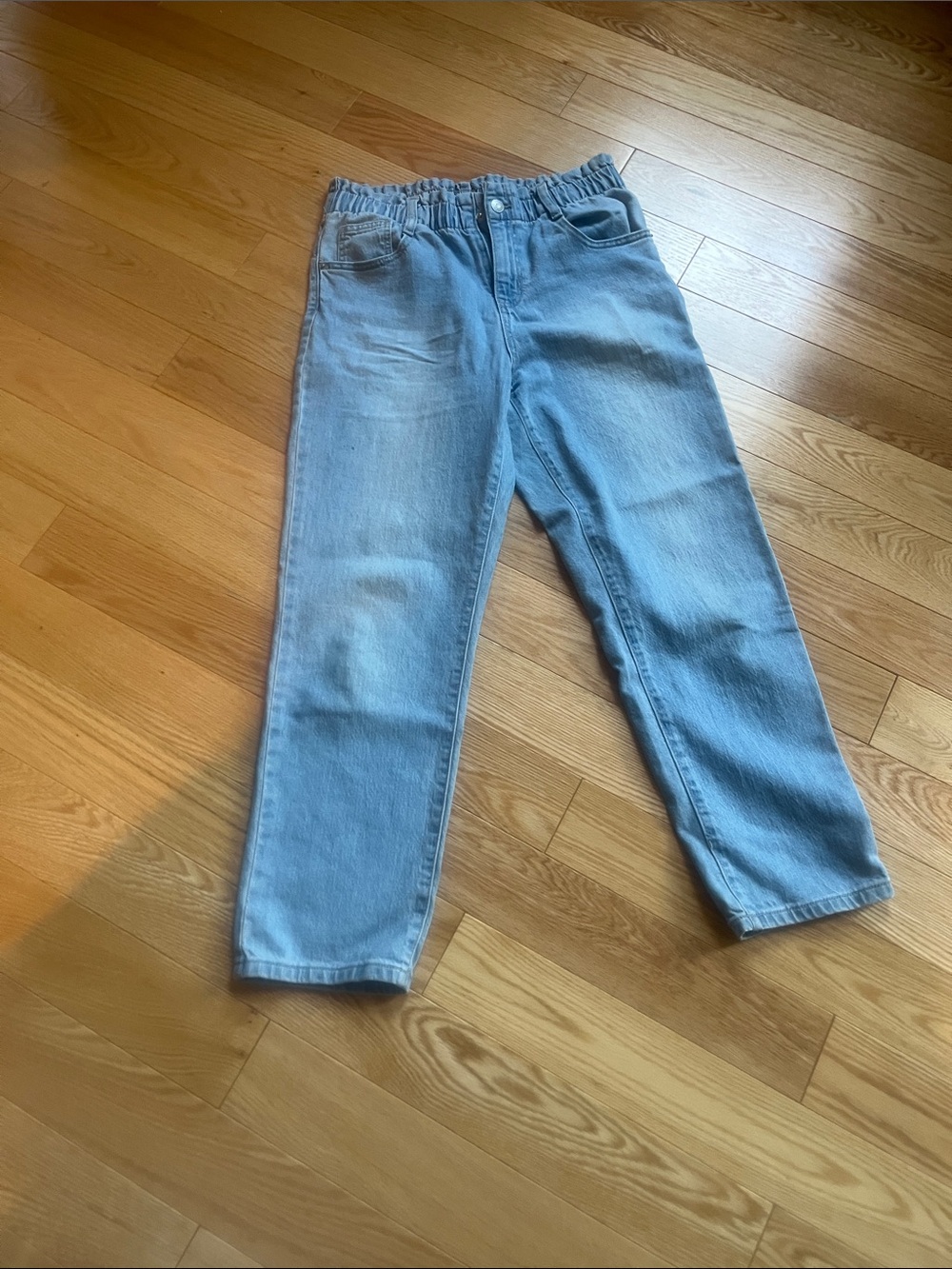 Cat and Jack paper bag waist Light Wash girl’s Jeans, sz 16